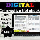 8.EE.4 Interactive Notebook, Operations with Scientific Notation