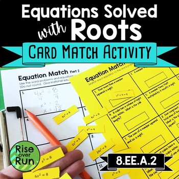 Preview of Equations Solved with Square Roots and Cube Roots
