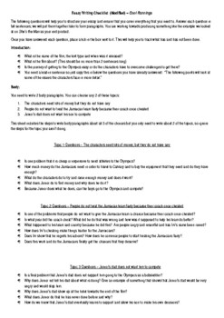 Preview of 8 - English Essay Checklist for Cool Runnings Film Study - Modified Task