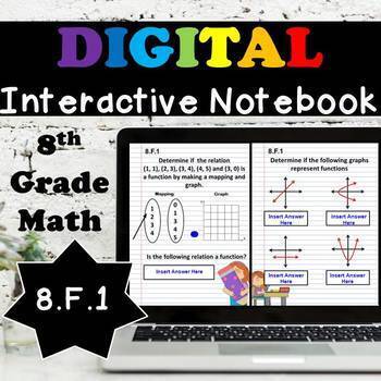 Preview of 8.F.1 Interactive Notebook, Basics of Functions: Function or Not