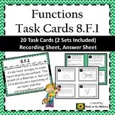 8.F.1 Task Cards, Function Task Cards, Basics of Functions