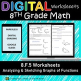 8.F.5 Digital Worksheets⭐Analyzing & Sketching Graphs of F