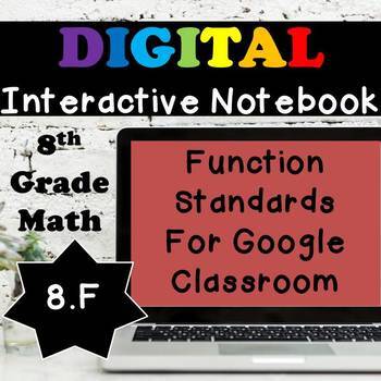 Preview of 8.F Math Interactive Notebook: Functions Digital Notebook