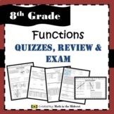 Functions - Quizzes, Review and Exam: 8.F.1, 8.F.2, 8.F.3,