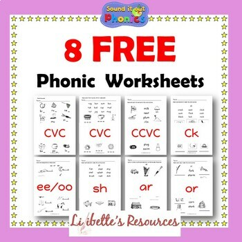 Preview of 8 FREE Phonic Worksheets