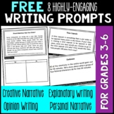 8 FREE Writing Prompts - Opinion, Informational, Explanato