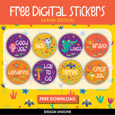 8 Free Digital Safari Stickers for Distance Learning - Bac