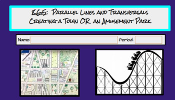 Preview of 8.G.5 Parallel Lines and Transversals Project