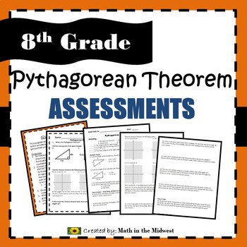 Preview of Pythagorean Theorem Assessments (Test & Quiz)