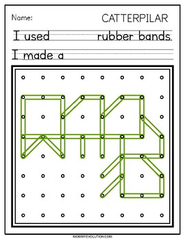 8 Geoboard Bugs Task Cards by Mommy Evolution