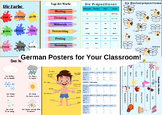 8 German posters for the price of 4!!! A3/A2 Grammar and V