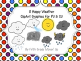8 Happy Little Weather Clip Art Graphics