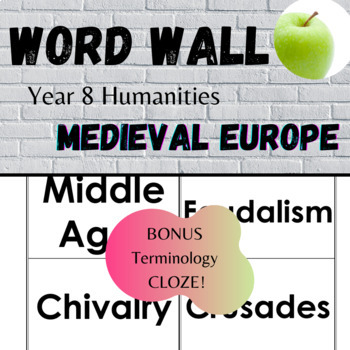 Preview of Medieval Europe Word Wall