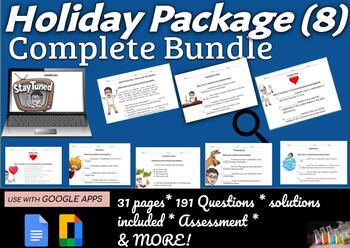 Preview of 8 Holiday Package - 191 questions/answers - 31 pages