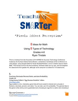 Preview of 8 Ideas for Math using 8 Types of Technology -- Gr. 4-8