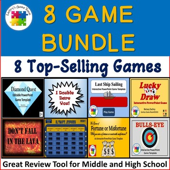 Preview of 8 Interactive PowerPoint Games Bundle for Middle and High School