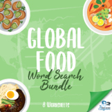 8 International Food Word Searches BUNDLE!