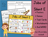8 Jobs of Silent E-Posters-Sorts-Worksheets-Games-Task Car