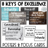 8 Keys of Excellence Posters - Farmhouse Classroom Decor