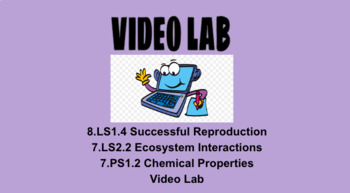Preview of 8.LS1.4, 7.LS2.2, 7.PS1.2 Glowing Bottle Video Lab OAS NGSS