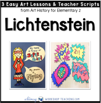 Preview of 8 Lichtenstein: Famous Artists Lessons (from Art History for Elementary 2)