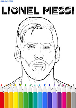 Preview of 8 Lionel Messi Coloring Pages for Kids to Enjoy