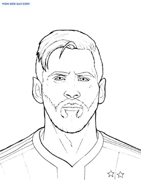 8 Lionel Messi Coloring Pages for Kids to Enjoy by pagequest | TPT