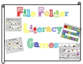 8 Literacy Center Games (File Folder Games)