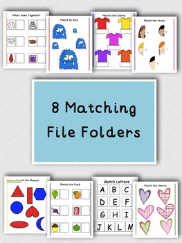 Preview of 8 Matching File Folders for Kids with Autism