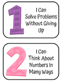 8 Math Practices Posters Mathematician Color and Black and White