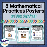 Math Practices Posters for Young Learners in blue chevron