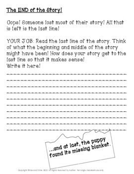 8-Minute Writing: The End of the Story! by Kristen Fawdry | TPT