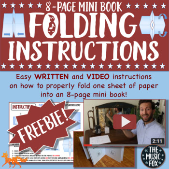 Preview of 8-PAGE FOLDABLE MINI BOOK INSTRUCTIONS - FREEBIE!