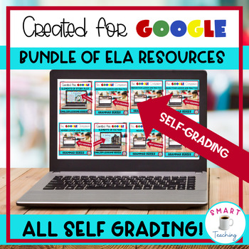 Preview of 8 Parts of Speech Bundle Digital Resource Using Self Grading Google Forms