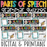 8 Parts of Speech Grammar Google Forms™ Quizzes Bundle + P