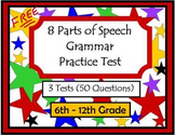 8 Parts of Speech Grammar Practice Test