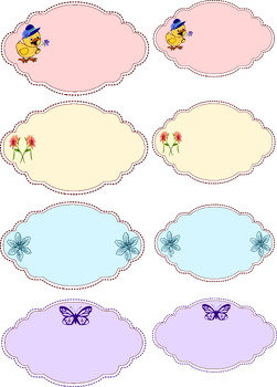 Preview of 8 Pastel Labels