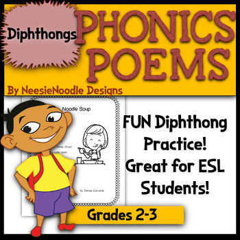 Preview of 8 Phonics Poems for Practicing Diphthongs -- Perfect for ESL, Reluctant Readers