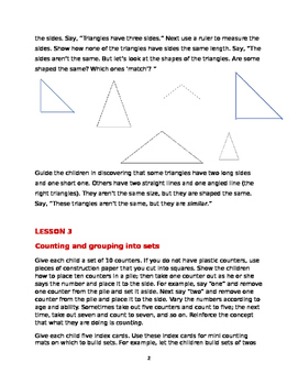 Preview of 8+ Preschool and Kindergarten Math Lessons Bundle #1