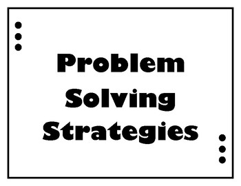 Preview of 8 Problem Strategies Poster