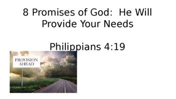 Preview of 8 Promises of God: He Will Provide Your Needs