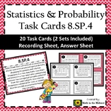 8.SP.4 Task Cards, Two Way Frequency Tables