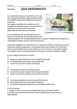 Preview of 8 SPANISH FOOD READINGS / LECTURAS
