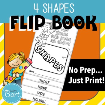 Preview of 4 Shapes Flip Book- print & use