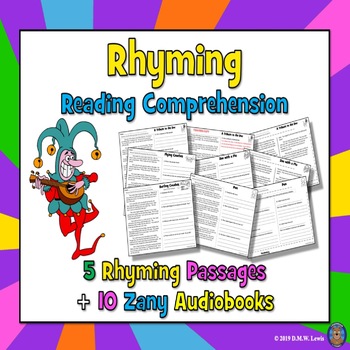 Preview of Fun Reading Comprehension Passages - Funny Rhyming Audiobooks