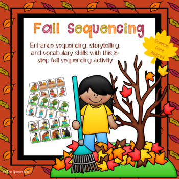 Preview of 8-Step Fall Sequencing & Storytelling Activity with Homework Sheets Included