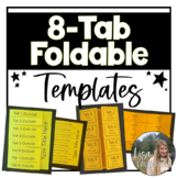 8 Tab Editable Foldable Template for Interactive Notebooks