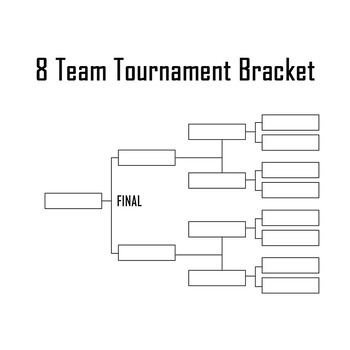 8 Team Single Elimination Printable Tournament Bracket