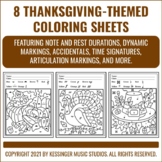 8 Thanksgiving-Themed Music Color-By-Code Worksheets | Rev