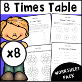 8 Times Table Worksheet Pack | Multiplication Facts Activities